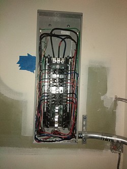 200 Amp sub panel install. Commercial work