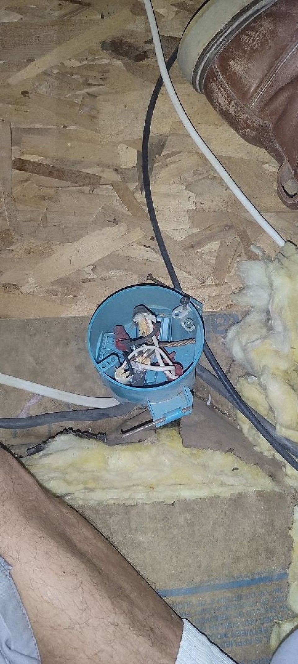 Found unsecured junction box with no cover